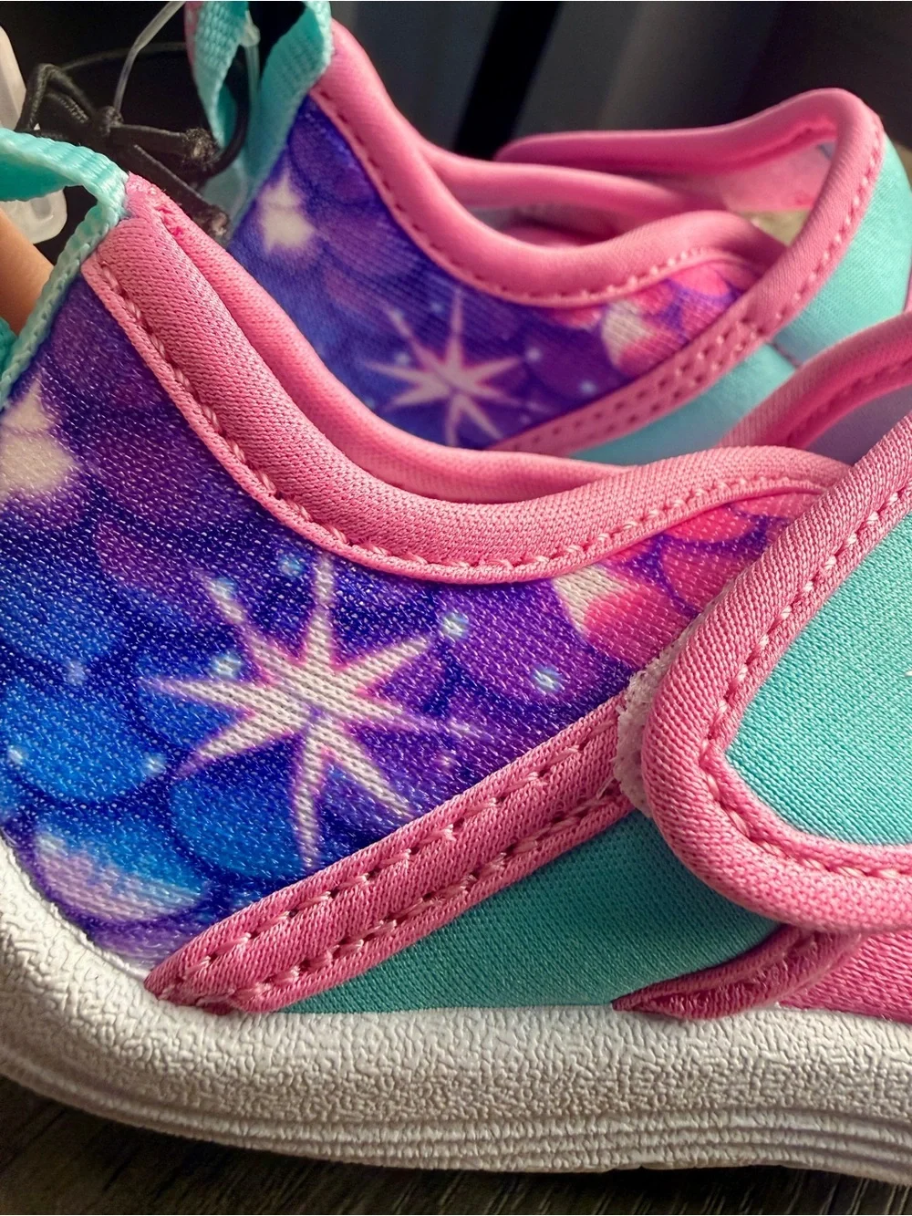 Speedo Kids Pink and Aqua Water Shoes with Hook Strap